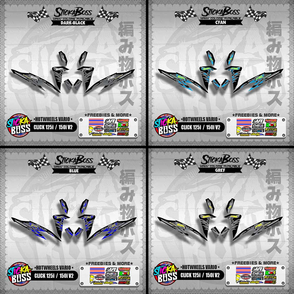 CLICK 125i / 150i V2 DECALS ( HOTWHEELS VARIO )【WITH FREEBIES】