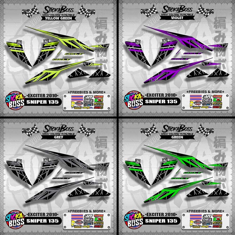 SNIPER 135 DECALS ( EXCITER 2010 )【WITH FREEBIES】