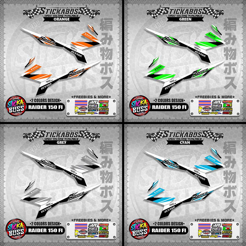 RAIDER 150 FI MALAYSIAN STICKER DECALS ( 2 COLORS DESIGN )【WITH FREEBIES】