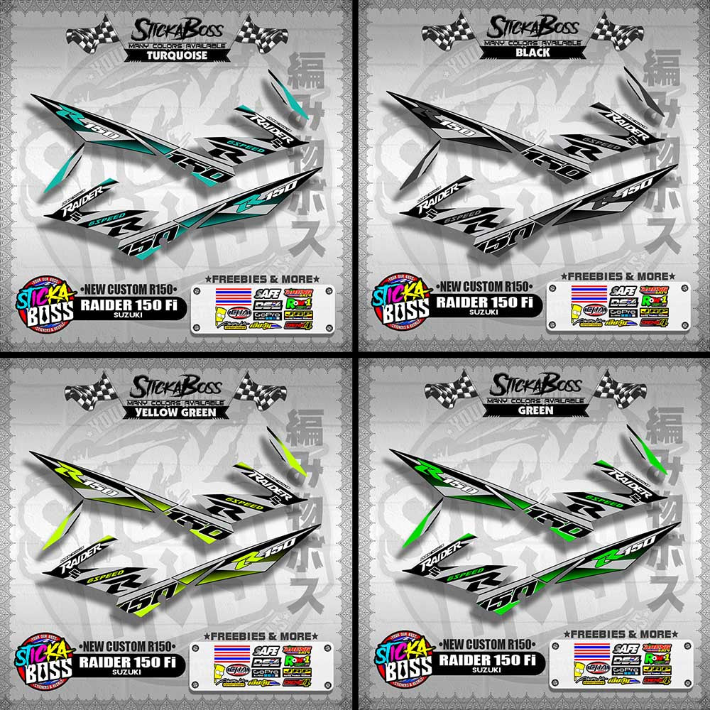 RAIDER 150 Fi DECALS ( NEW CUSTOM R150 )【WITH FREEBIES】