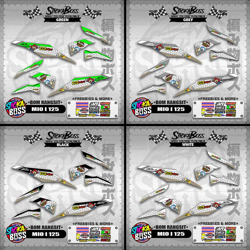 MIO I 125 INDO DECALS ( BOM RANGSIT )【WITH FREEBIES】
