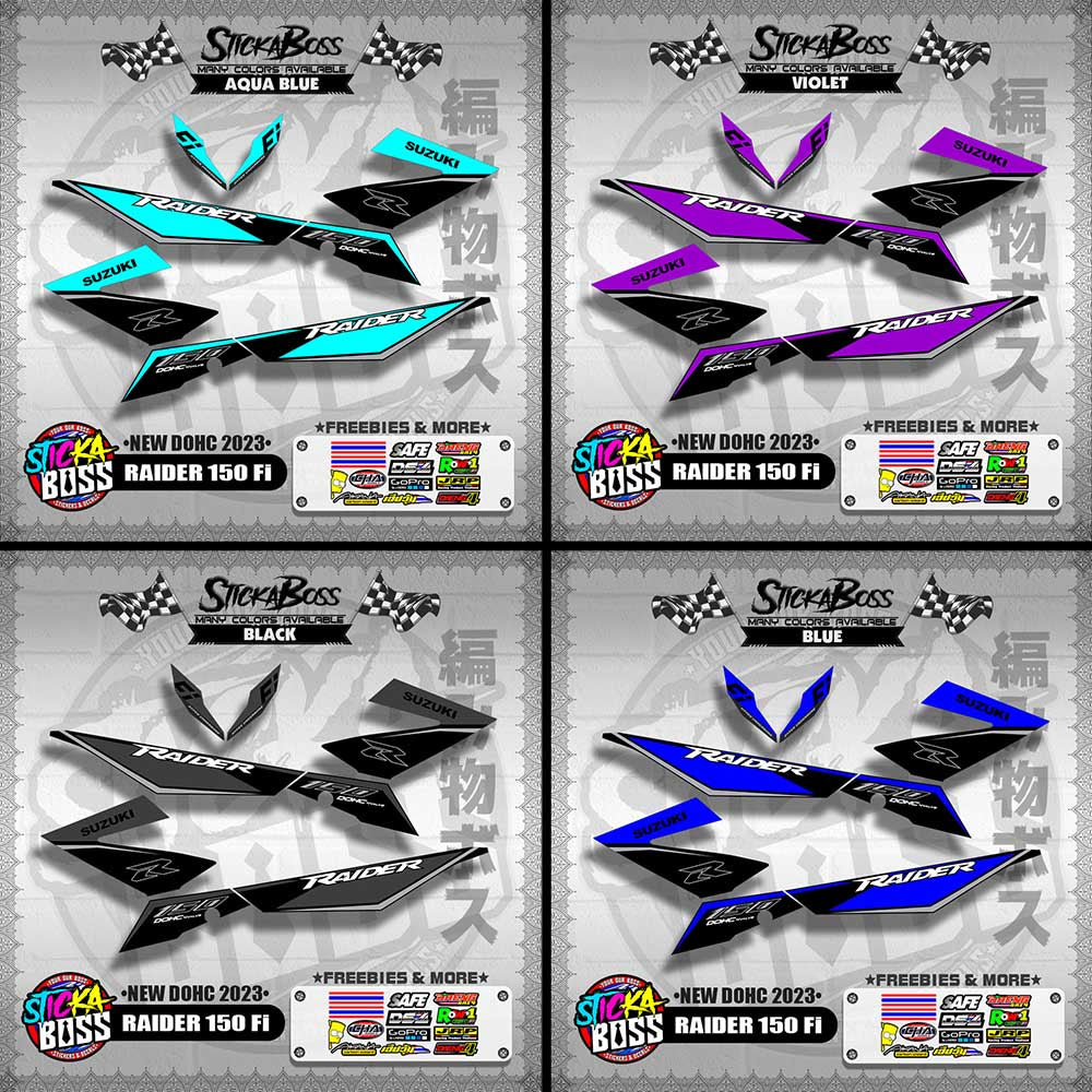 RAIDER 150 Fi DECALS ( NEW DOHC 2023 )【WITH FREEBIES】
