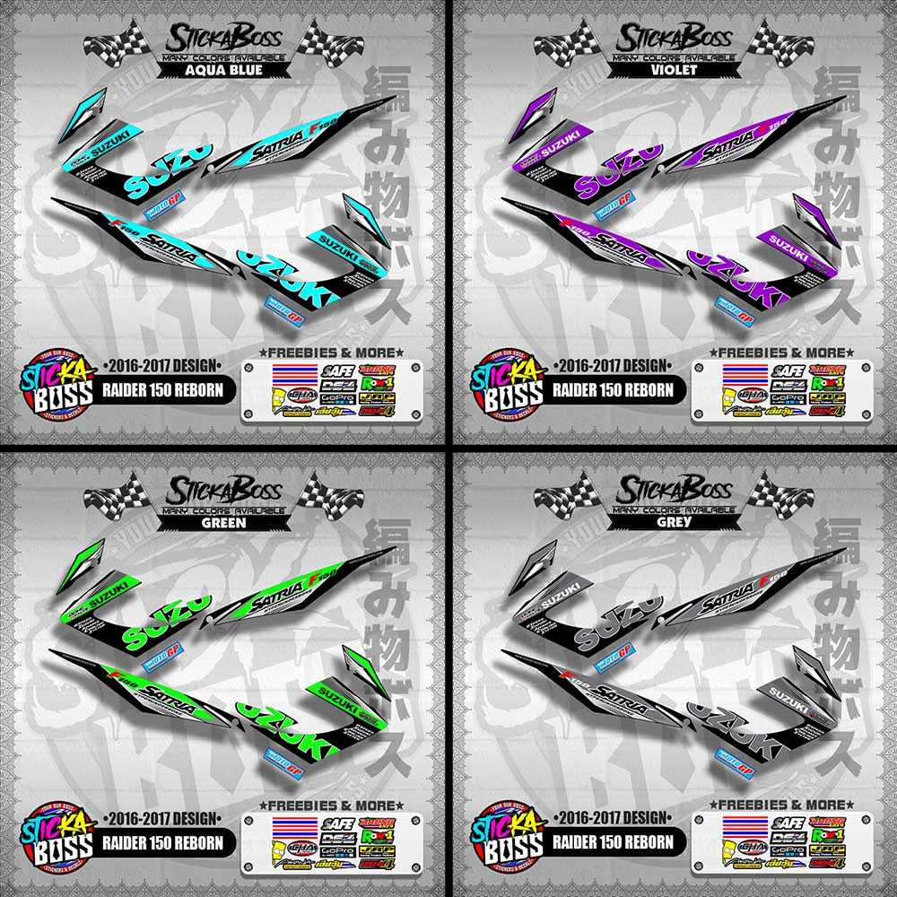 RAIDER 150 REBORN CARB STOCK DECALS ( 2016-2017 DESIGN )【WITH FREEBIES】