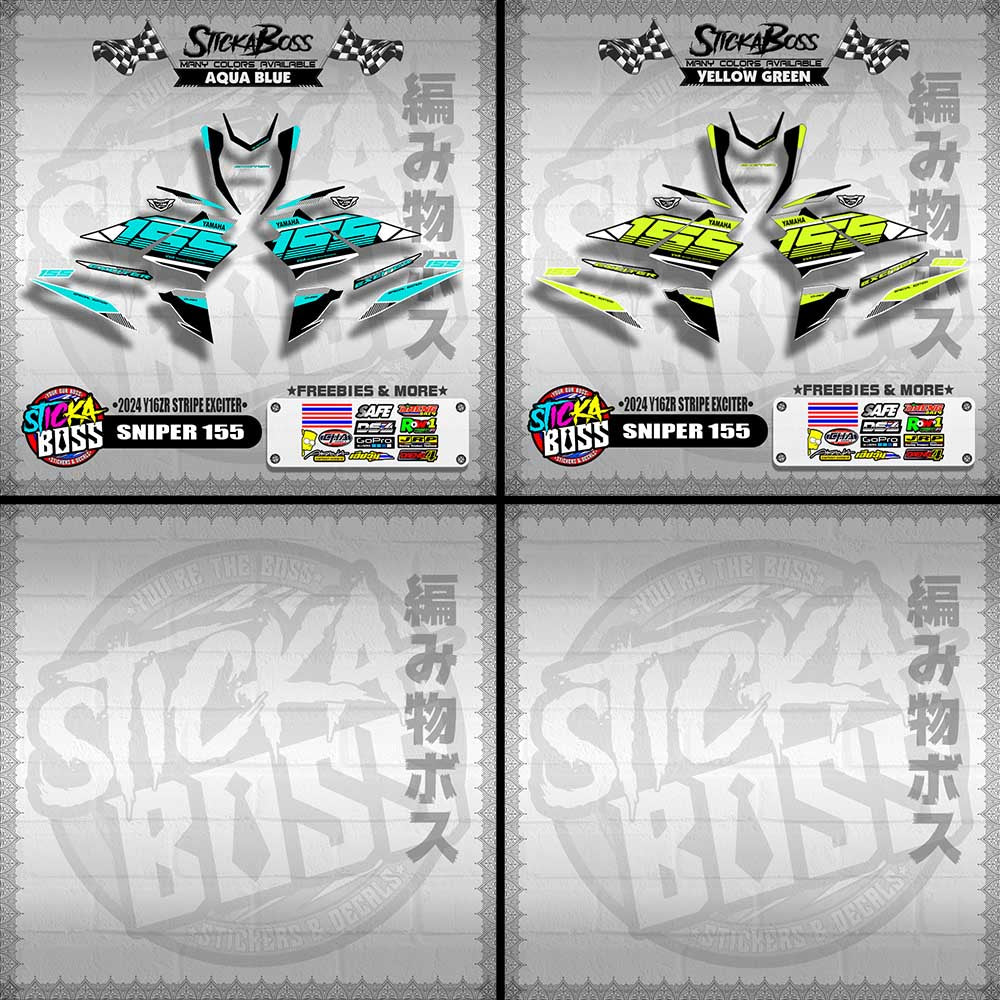 SNIPER 155 DECALS ( 2024 Y16ZR STRIPE EXCITER )【WITH FREEBIES】