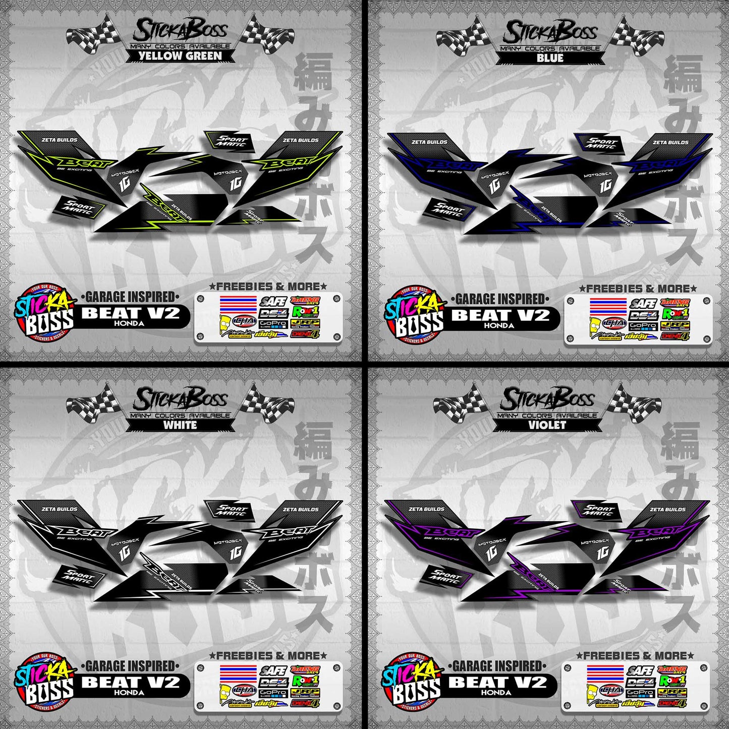BEAT V2 DECALS ( GARAGE INSPIRED )【WITH FREEBIES】