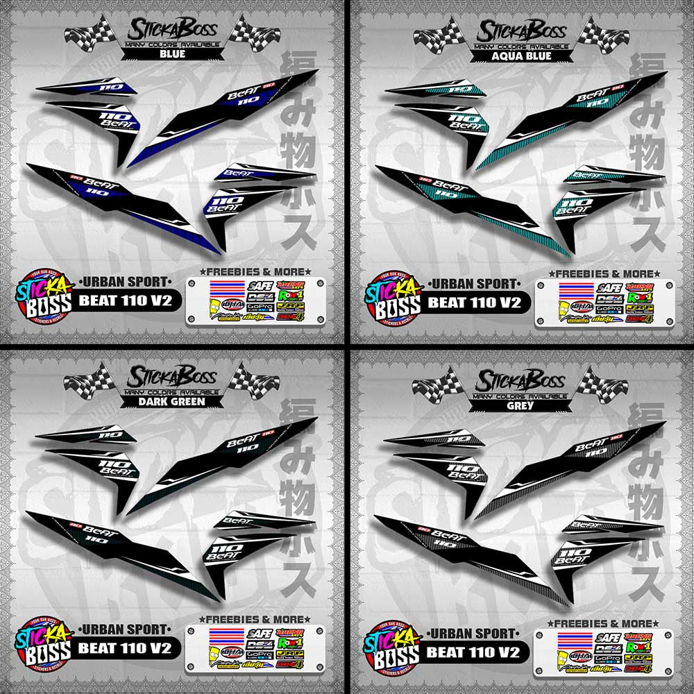 BEAT 110 FI V2 DECALS ( URBAN SPORT )【WITH FREEBIES】
