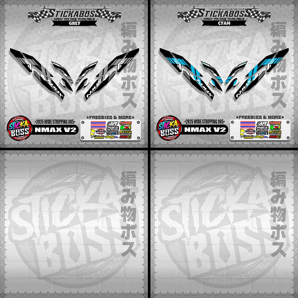 NMAX V2 INDO STICKER DECALS ( 2025 WIDE STRIPPING 005 )【WITH FREEBIES】