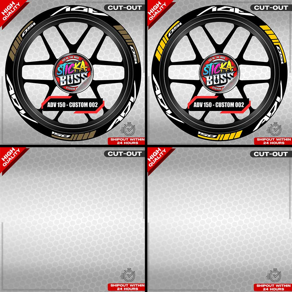 ADV 150 MAG STICKER SET ( 2 MAGS ) - CUSTOM 002 | VINYL WATERPROOF CUT-OUT DECALS