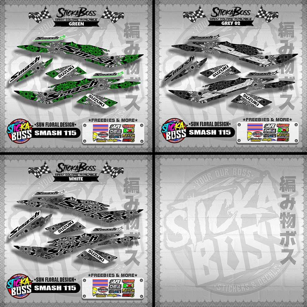 SMASH 115 DECALS ( SUN FLORAL DESIGN )【WITH FREEBIES】