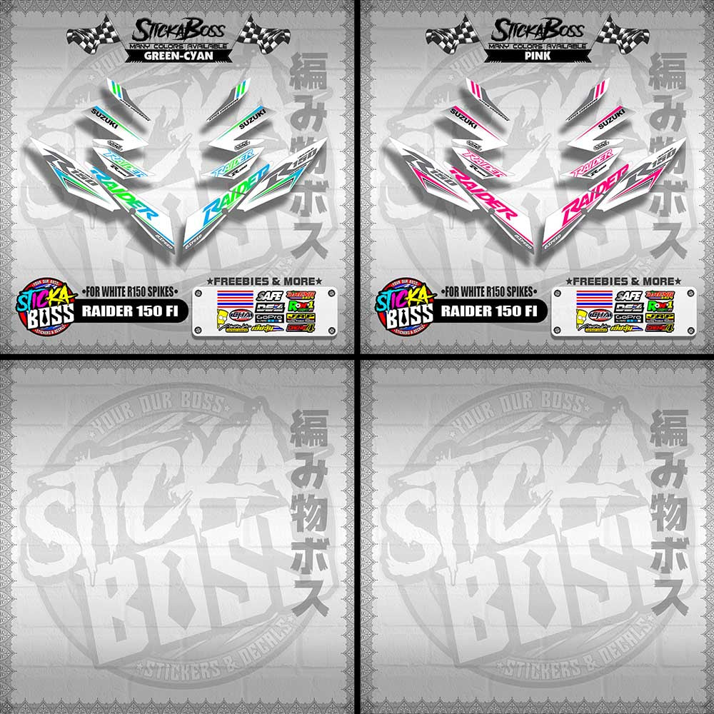 RAIDER 150 FI DECALS ( FOR WHITE R150 SPIKES )【WITH FREEBIES】