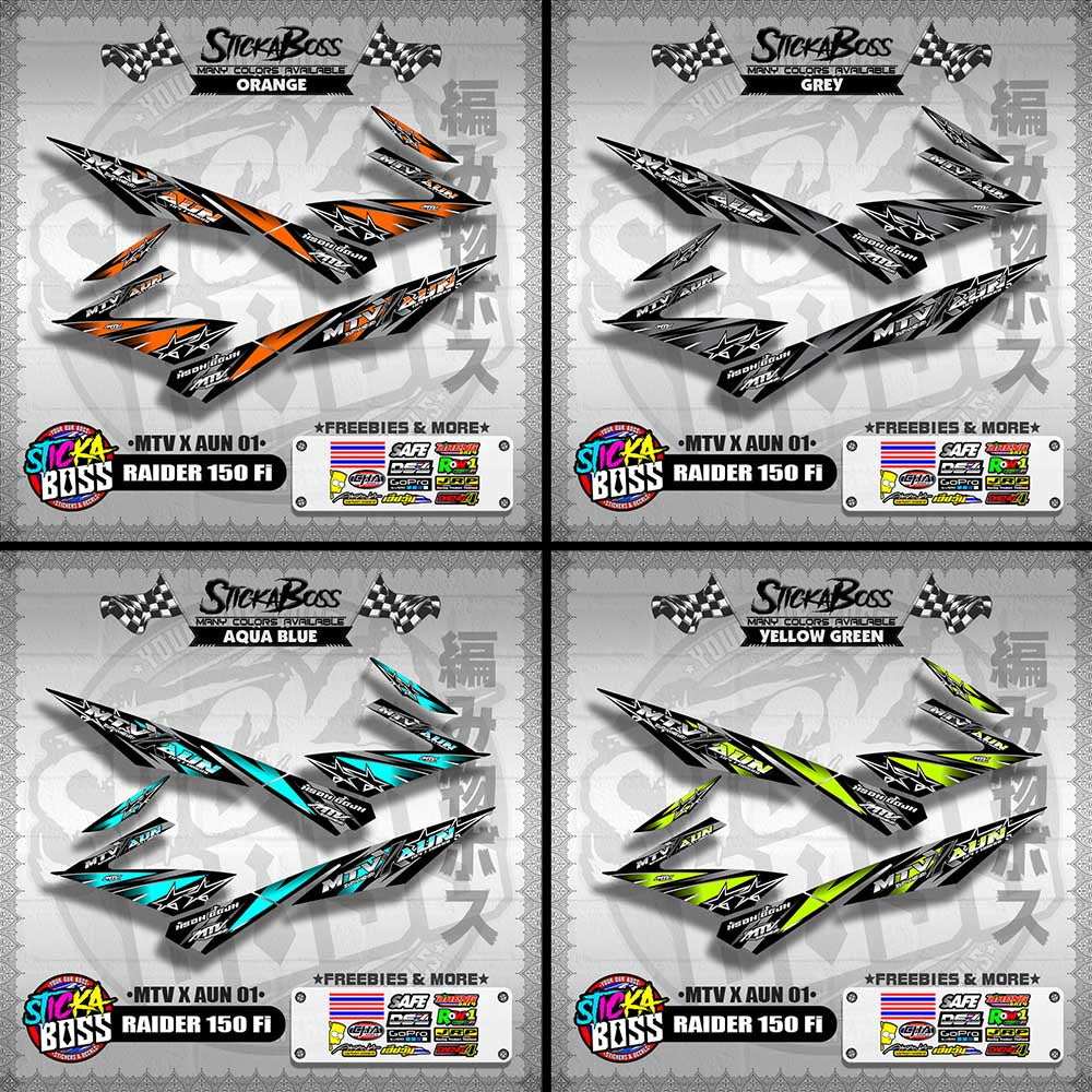 RAIDER 150 Fi DECALS ( MTV X AUN 01 )【WITH FREEBIES】