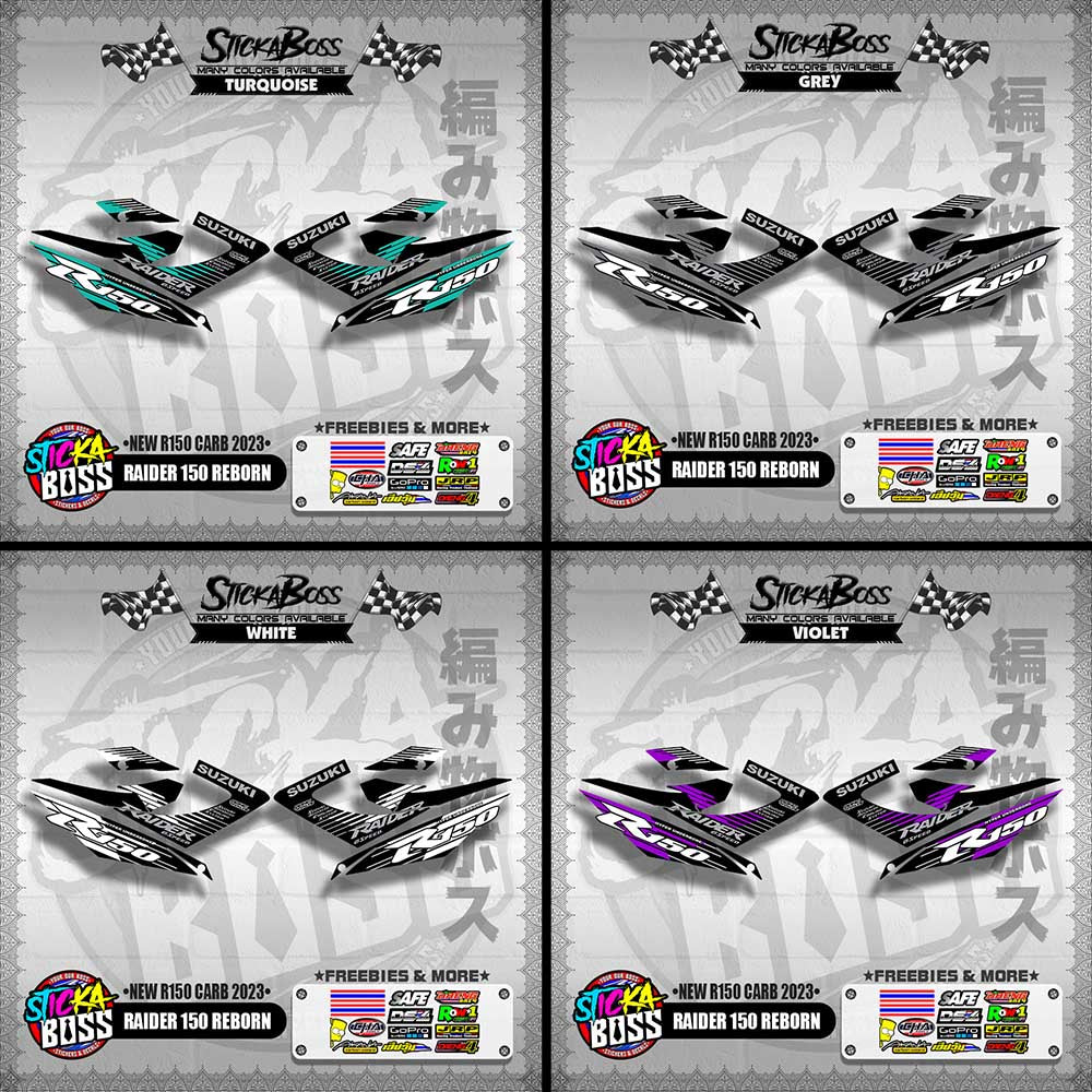 RAIDER 150 REBORN DECALS ( NEW R150 CARB 2023 )【WITH FREEBIES】
