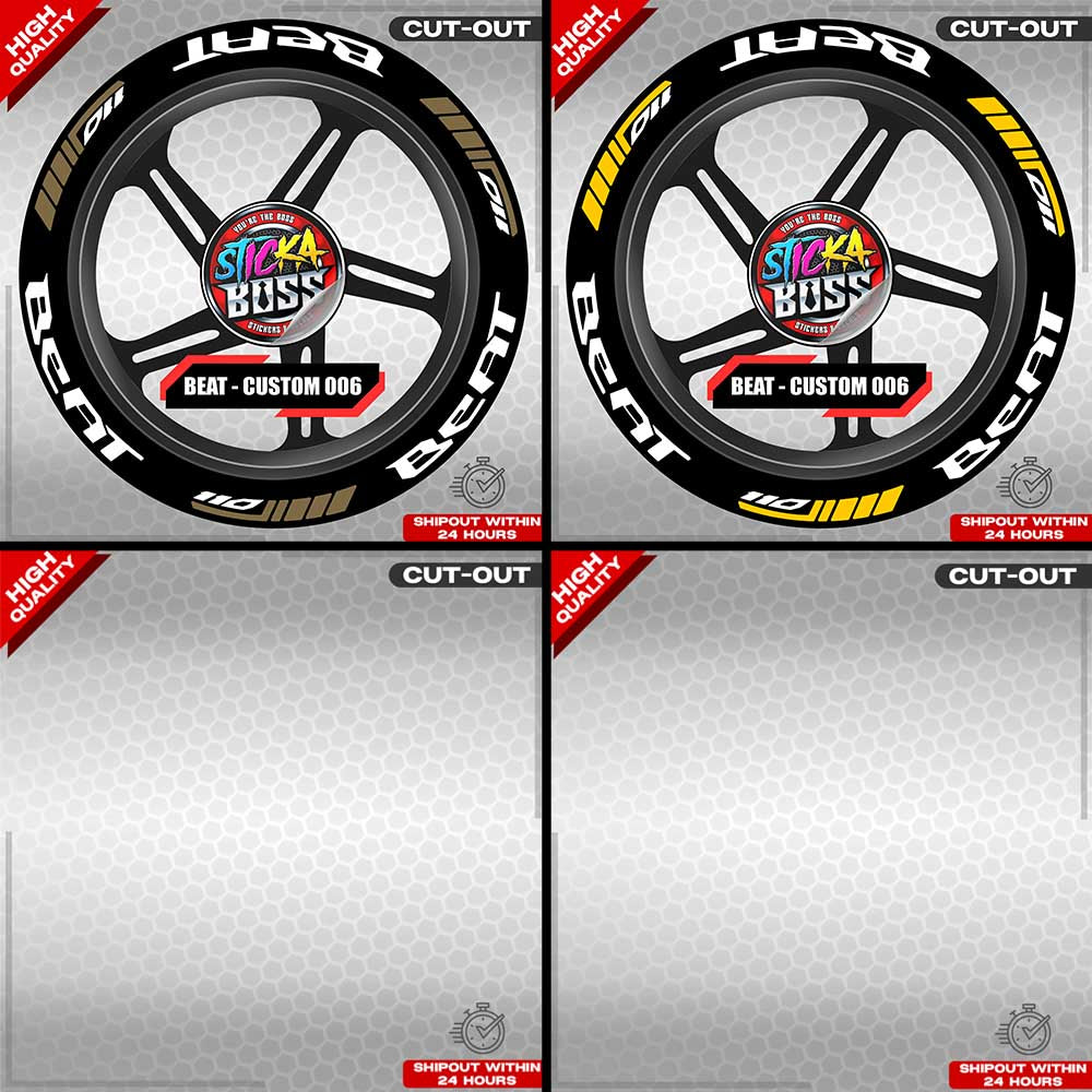 BEAT MAG STICKER SET ( 2 MAGS ) - CUSTOM 006 | VINYL WATERPROOF CUT-OUT DECALS