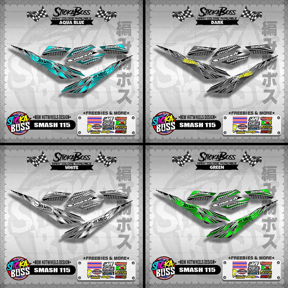 SMASH 115 DECALS ( NEW HOTWHEELS DESIGN )【WITH FREEBIES】