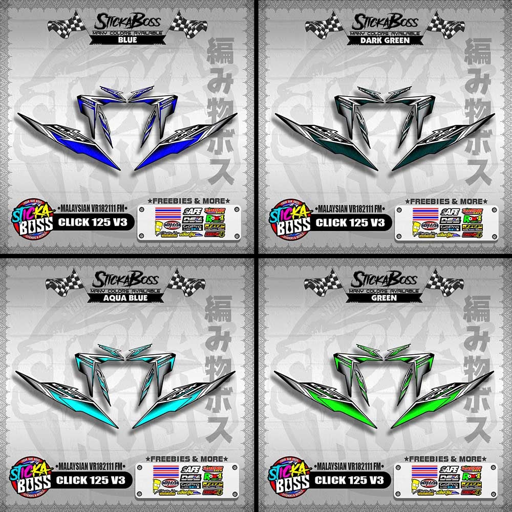 CLICK 125 V3 DECALS ( MALAYSIAN VR182111 FM )【WITH FREEBIES】