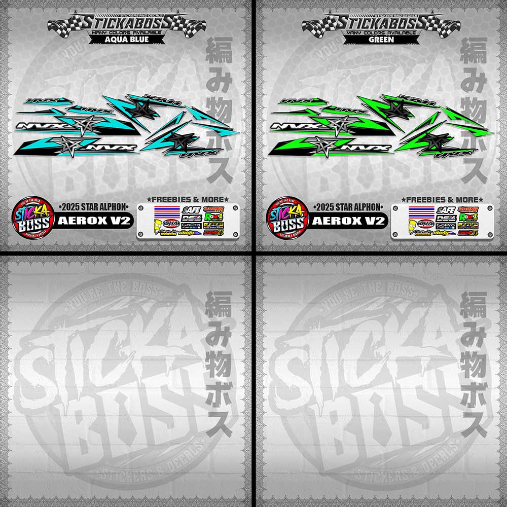 AEROX V2 INDO STICKER DECALS ( 2025 STAR ALPHON )【WITH FREEBIES】
