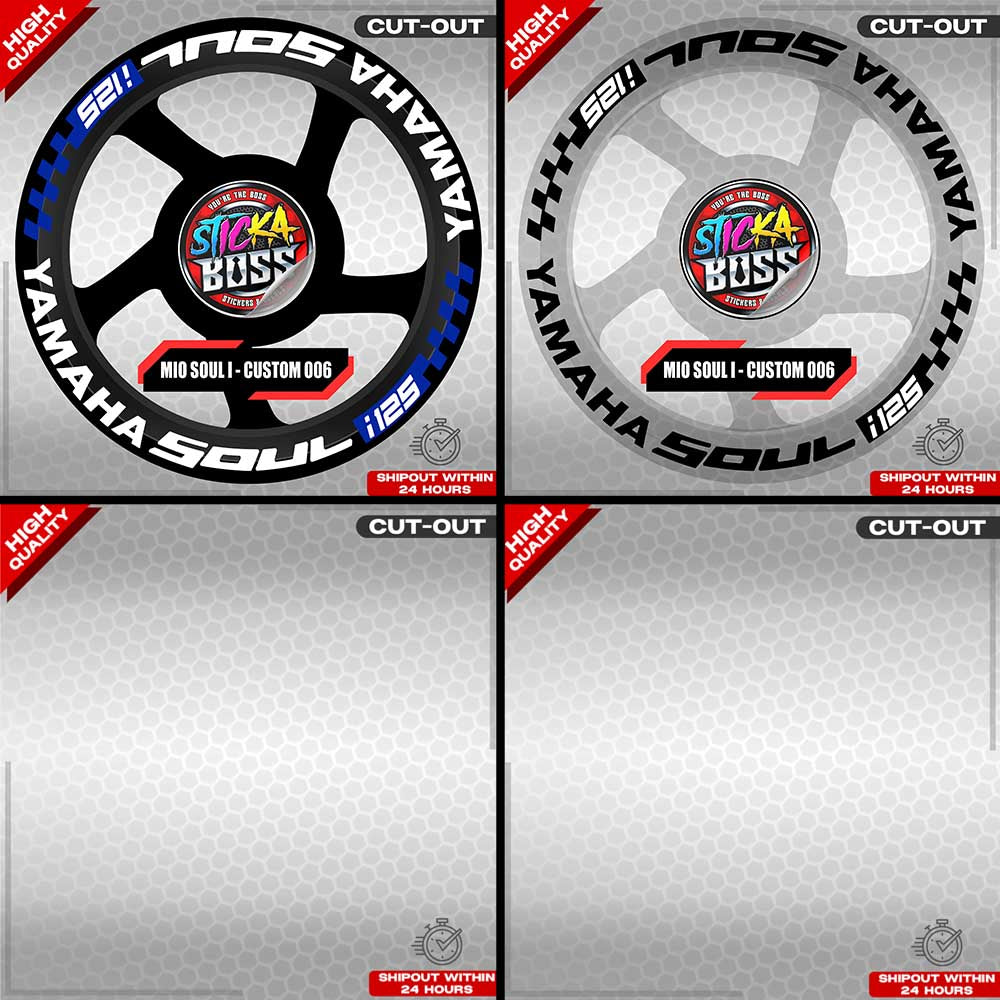 MIO SOUL I 125 MAG STICKER SET ( 2 MAGS ) - CUSTOM 006 | VINYL WATERPROOF CUT-OUT DECALS