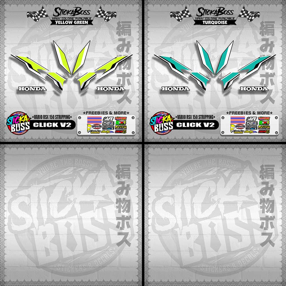 CLICK V2 DECALS ( VARIO RSX 150 STRIPPING )【WITH FREEBIES】