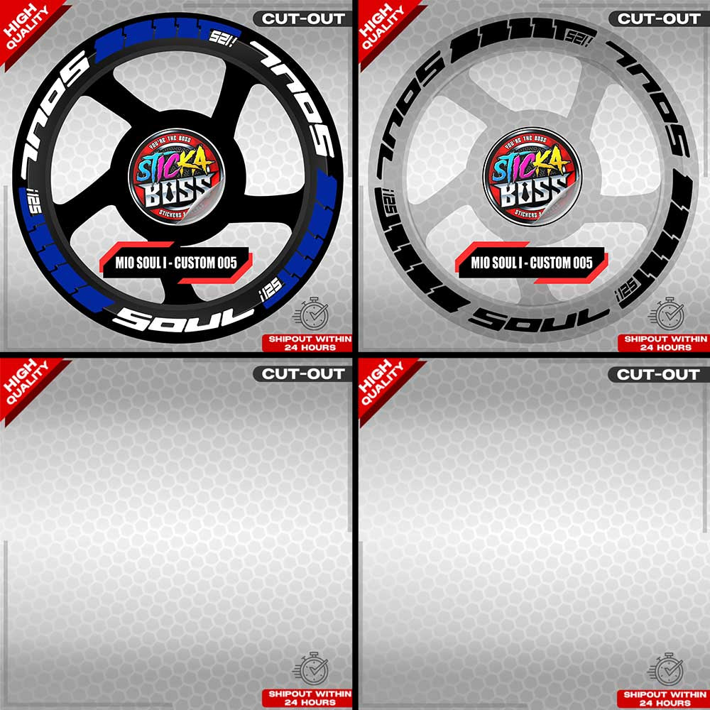 MIO SOUL I 125 MAG STICKER SET ( 2 MAGS ) - CUSTOM 005 | VINYL WATERPROOF CUT-OUT DECALS