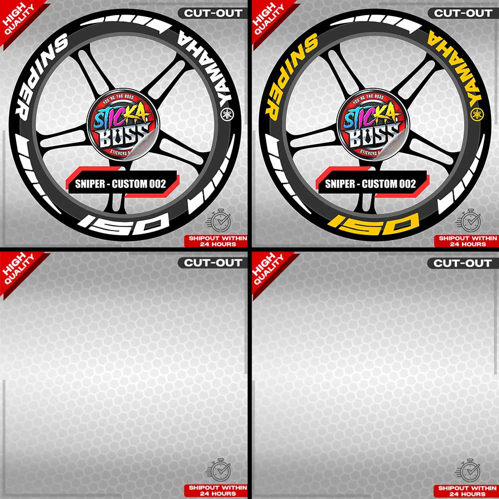 SNIPER 150 / 155 MAGS STICKER SET ( 2 MAGS ) - CUSTOM 002 | VINYL WATERPROOF CUT-OUT DECALS