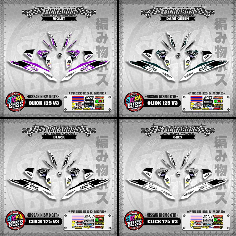 CLICK 125 V3 DECALS ( NISSAN NISMO GTR )【WITH FREEBIES】