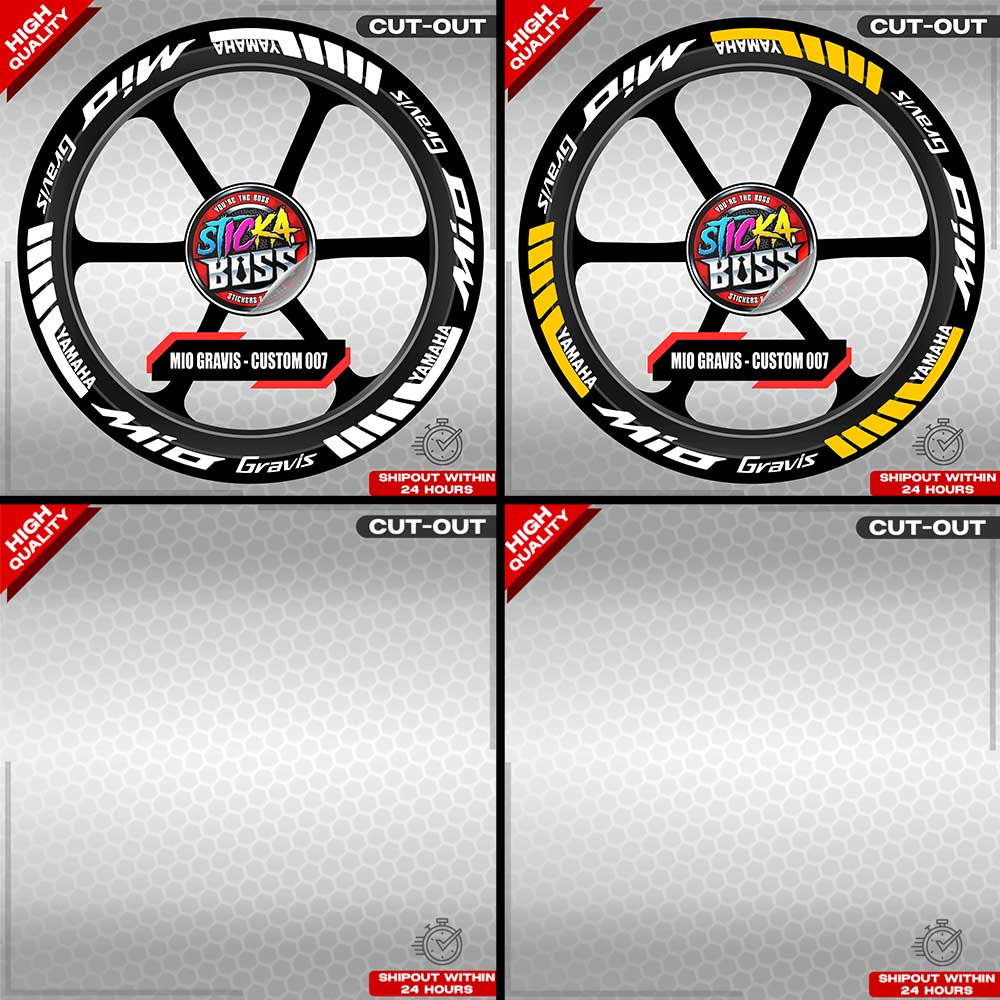 MIO GRAVIS MAG STICKER SET ( 2 MAGS ) - CUSTOM 007 | VINYL WATERPROOF CUT-OUT DECALS