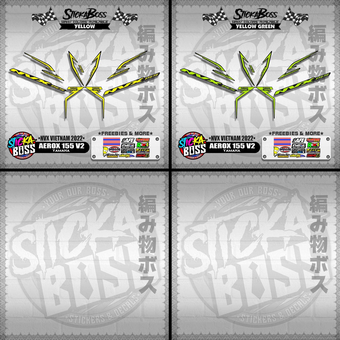 AEROX 155 V2 ( NVX VIETNAM 2022 DECALS )【WITH FREEBIES】