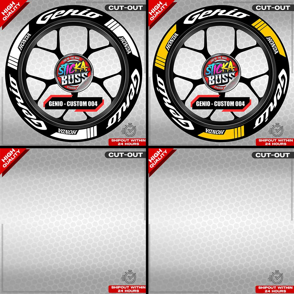 GENIO MAG STICKER SET ( 2 MAGS ) - CUSTOM 004 | VINYL WATERPROOF CUT-OUT DECALS