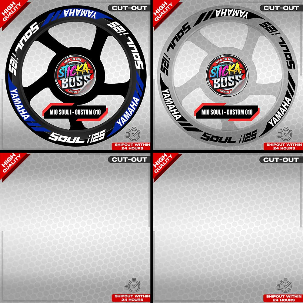 MIO SOUL I 125 MAG STICKER SET ( 2 MAGS ) - CUSTOM 010 | VINYL WATERPROOF CUT-OUT DECALS