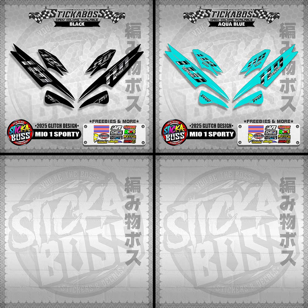 MIO 1/SPORTY/ SMILE STICKER DECALS ( 2025 GLITCH DESIGN )【WITH FREEBIES】