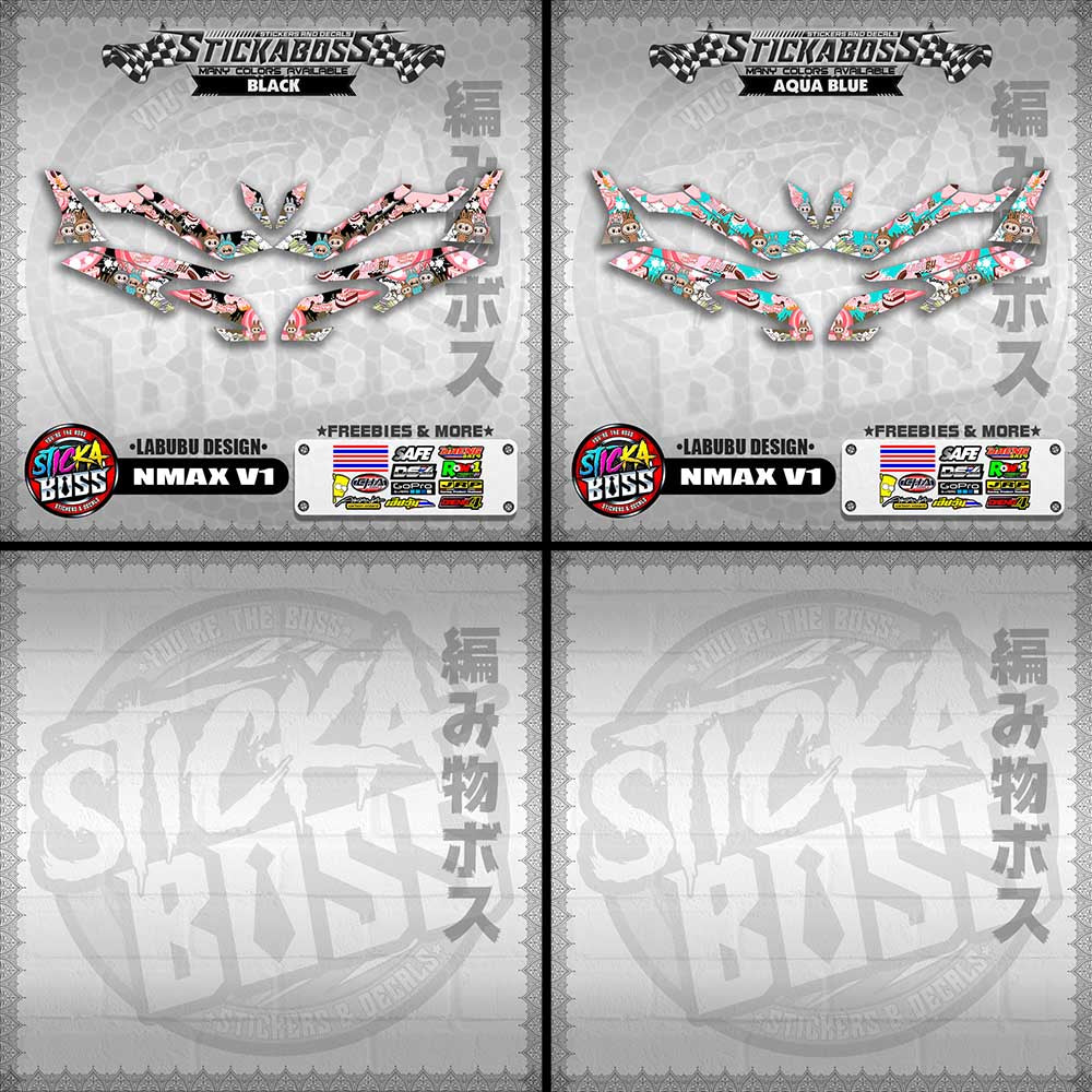 NMAX V1 STICKER DECALS ( LABUBU DESIGN )【WITH FREEBIES】
