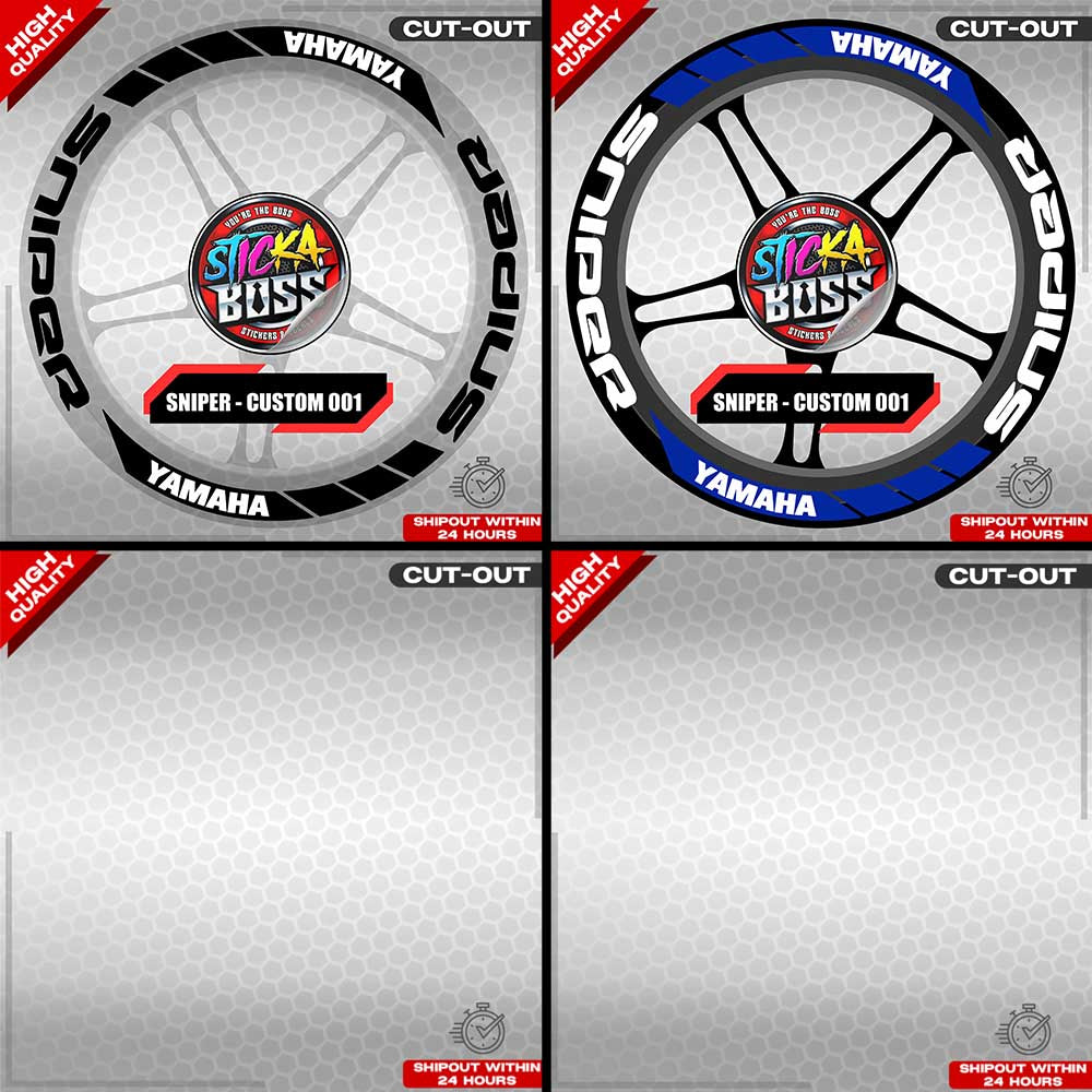 SNIPER 150 / 155 MAGS STICKER SET ( 2 MAGS ) - CUSTOM 001 | VINYL WATERPROOF CUT-OUT DECALS