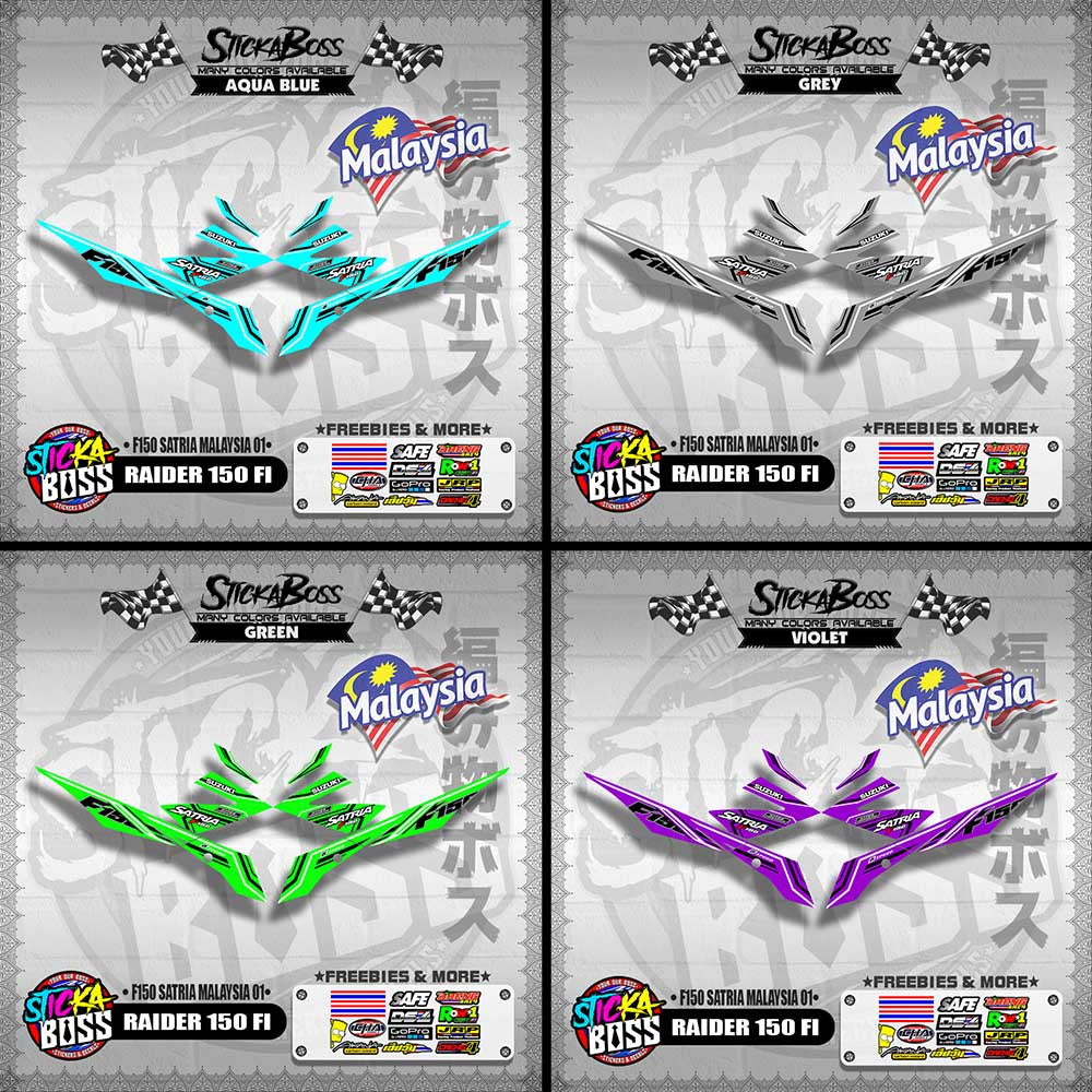 RAIDER 150 FI MALAYSIAN DECALS ( F150 SATRIA MALAYSIA 01 )【WITH FREEBIES】