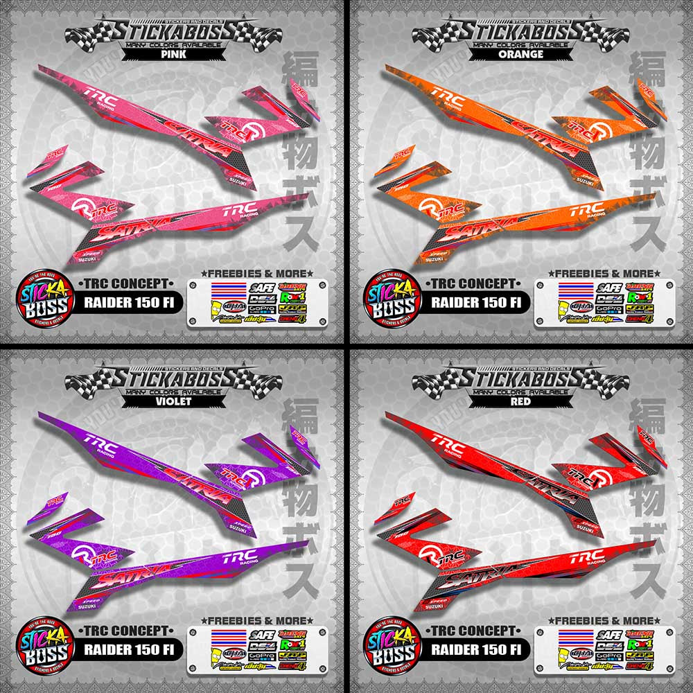 RAIDER 150 FI STICKER DECALS ( TRC CONCEPT SATRIA )【WITH FREEBIES】