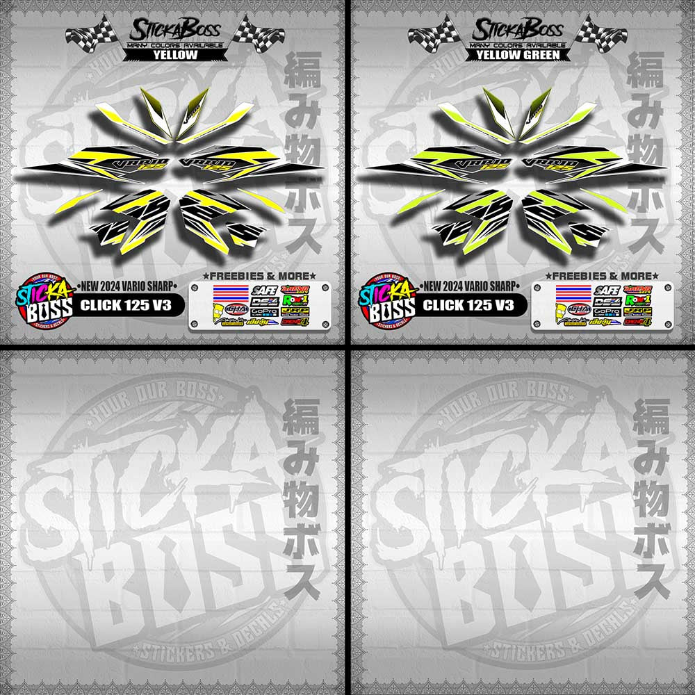 CLICK 125 V3 DECALS ( NEW 2024 VARIO SHARP )【WITH FREEBIES】