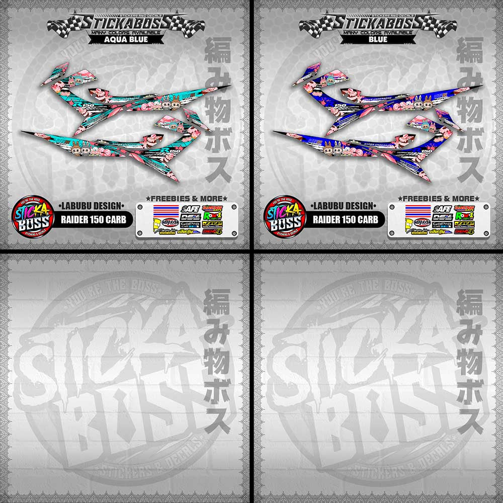 RAIDER 150 CARB STICKER DECALS ( LABUBU DESIGN )【WITH FREEBIES】