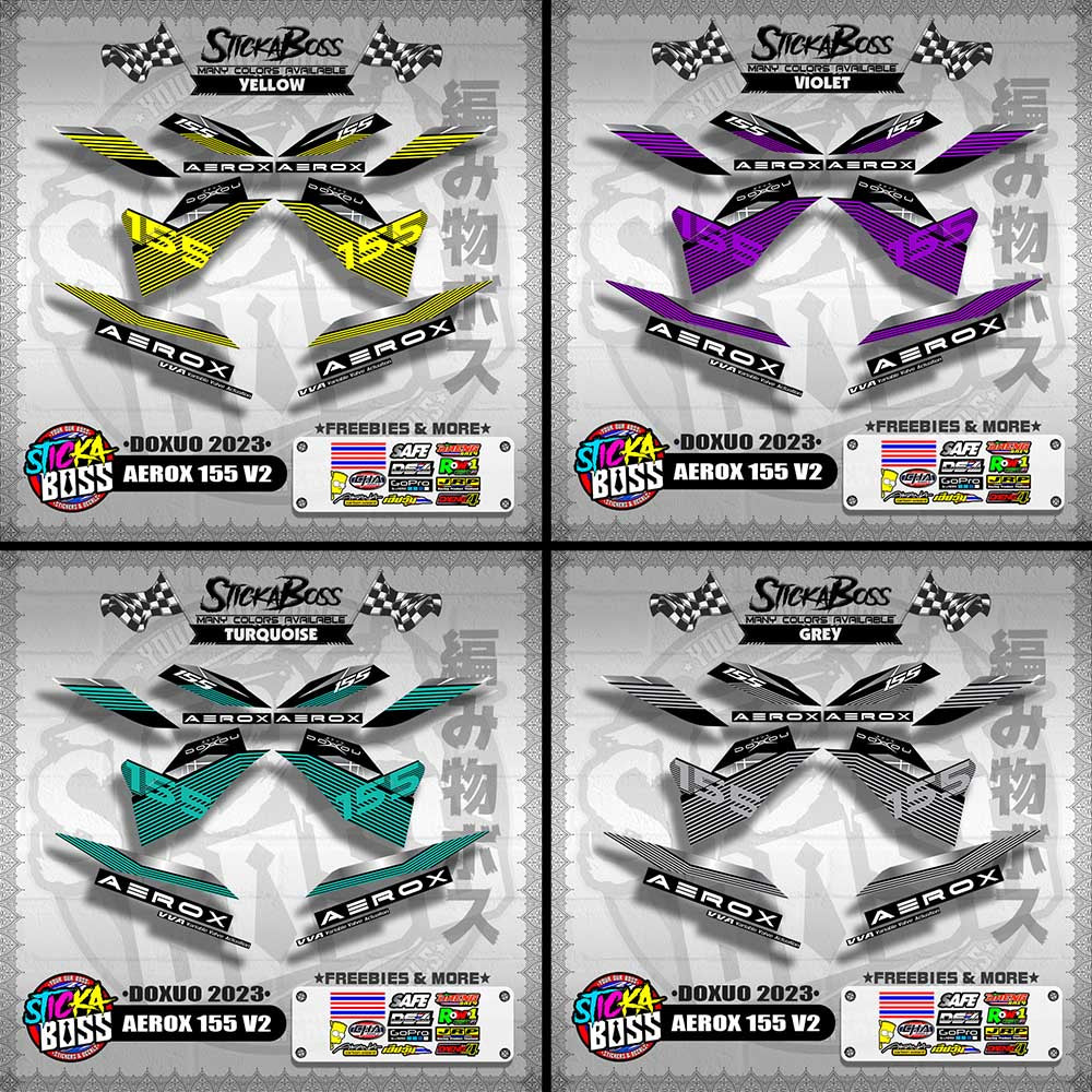 AEROX 155 V2 DECALS ( DOXUO 2023 )【WITH FREEBIES】