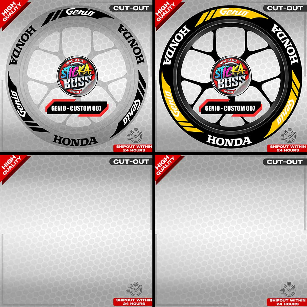 GENIO MAG STICKER SET ( 2 MAGS ) - CUSTOM 007 | VINYL WATERPROOF CUT-OUT DECALS