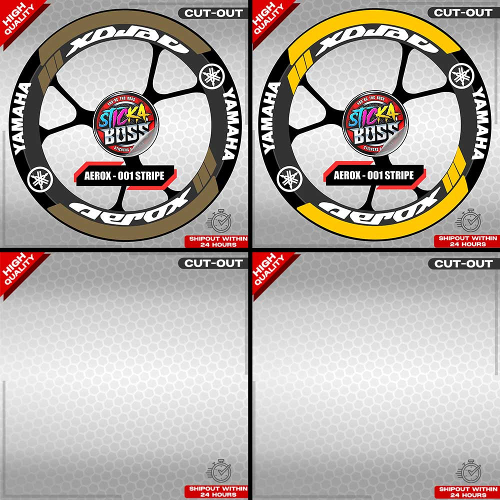 AEROX MAG STICKER SET ( 2 MAGS ) - 001 STRIPE | VINYL WATERPROOF CUT-OUT DECALS