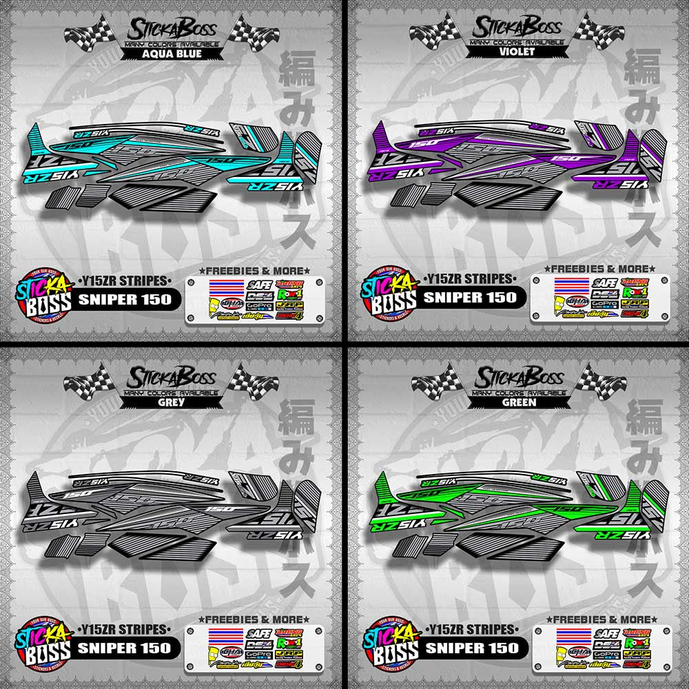 SNIPER 150 DECALS ( Y15ZR STRIPES )【WITH FREEBIES】