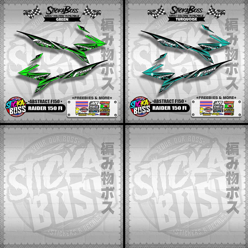 RAIDER 150 FI DECALS ( ABSTRACT F150 )【WITH FREEBIES】