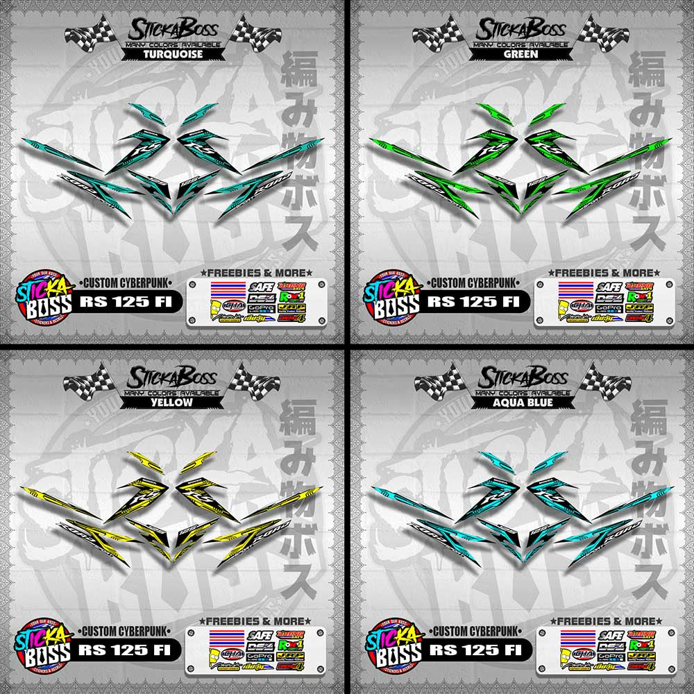 RS 125 FI DECALS ( CUSTOM CYBERPUNK )【WITH FREEBIES】