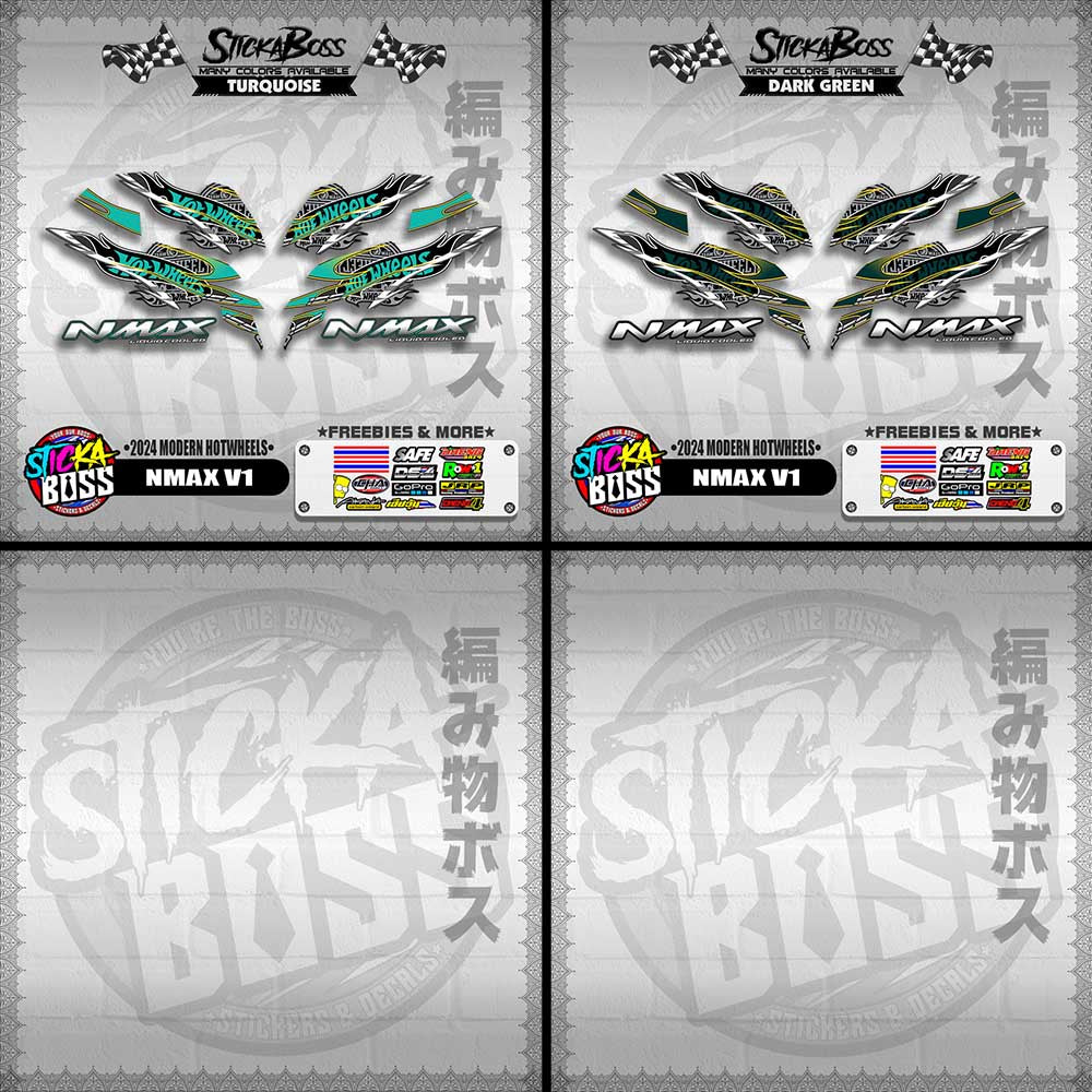 NMAX V1 DECALS ( 2024 MODERN HOTWHEELS )【WITH FREEBIES】