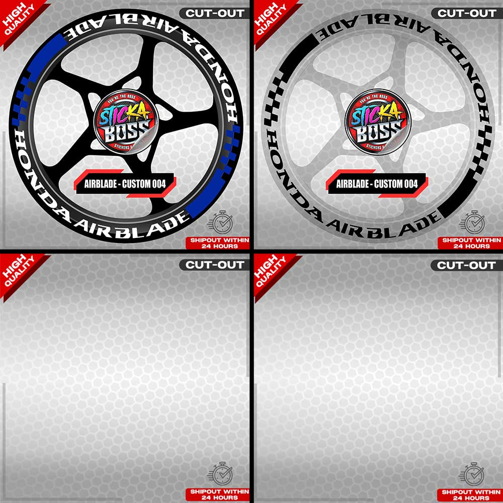 AIRBLADE 150 / 160 MAG STICKER SET ( 2 MAGS ) - CUSTOM 004 | VINYL WATERPROOF CUT-OUT DECALS