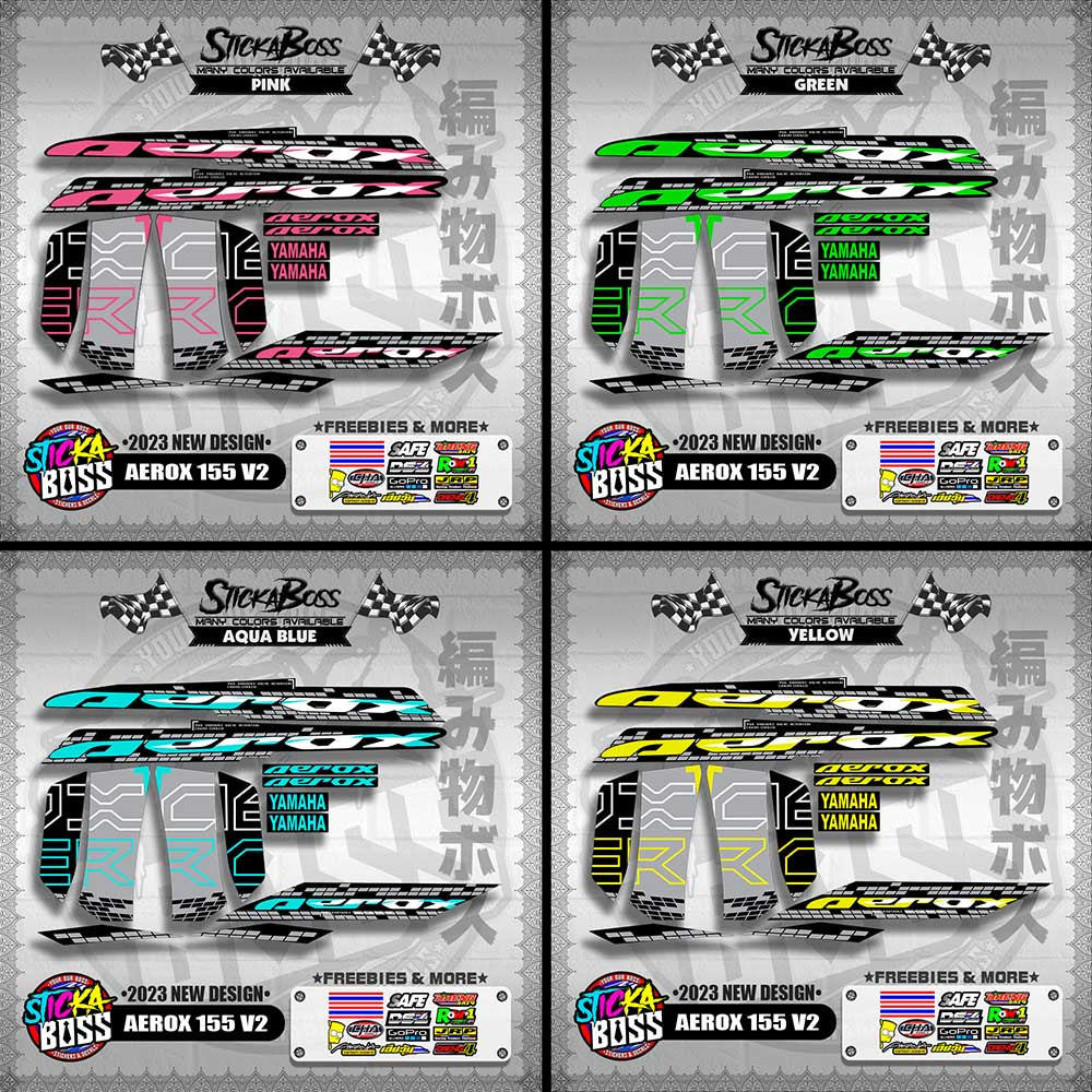 AEROX 155 V2 MALAYSIAN DECALS ( 2023 NEW DESIGN )【WITH FREEBIES】