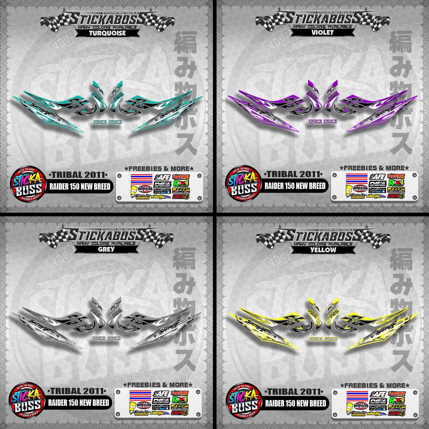 RAIDER 150 NEW BREED DECALS ( TRIBAL 2011 )【WITH FREEBIES】