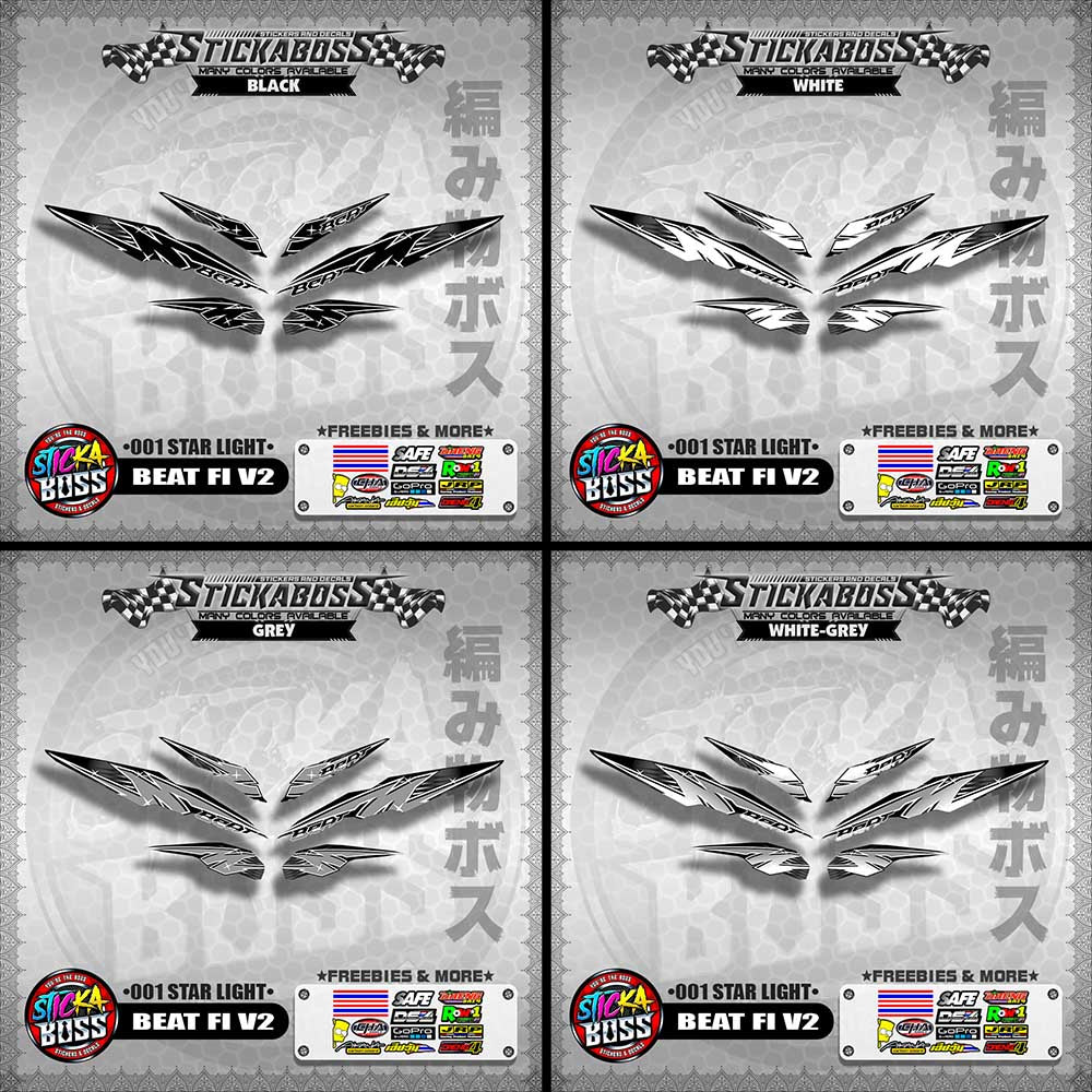 BEAT FI V2 STICKER DECALS ( 001 STAR LIGHT )【WITH FREEBIES】