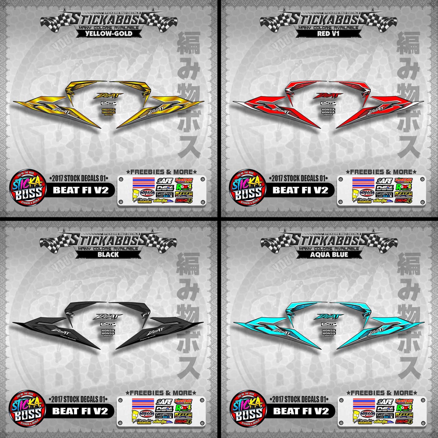 BEAT FI V2 ( 2017 STOCK DECALS 01 )【WITH FREEBIES】