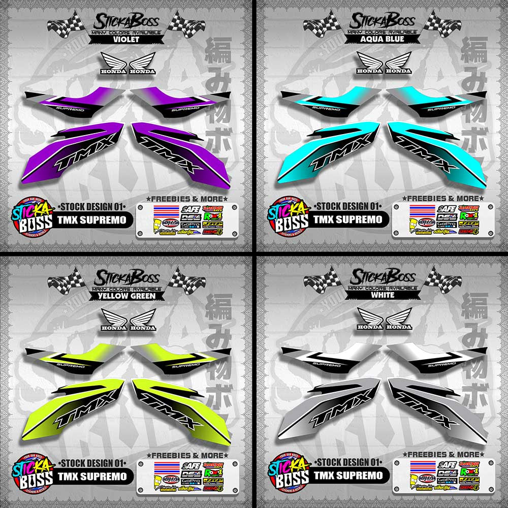 TMX SUPREMO DECALS ( STOCK DESIGN 01 ) 【WITH FREEBIES】