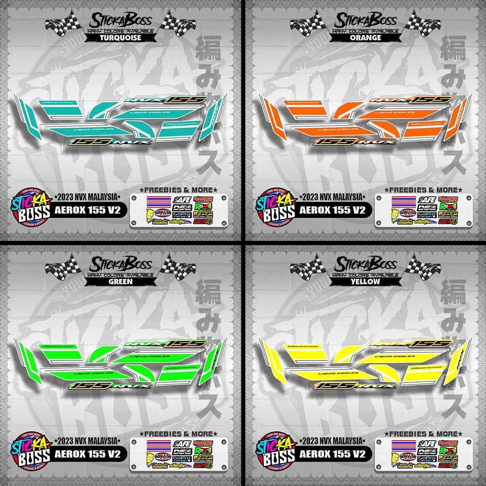 AEROX 155 V2 DECALS ( 2023 NVX MALAYSIA )【WITH FREEBIES】